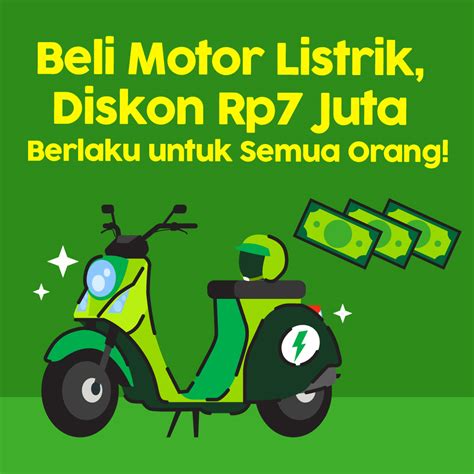 Beli Motor Listrik Diskon Rp7 Juta Indonesia Baik