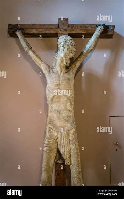 Christ On Cross Sculpture In The Ivan Mestrovic Atelier Upper Town