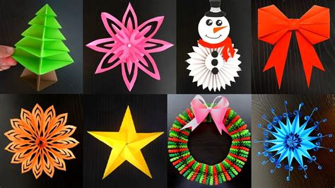 8 DECORACIONES NAVIDEÑAS DE PAPEL PARA HACER EN 5 MINUTOS ideas de