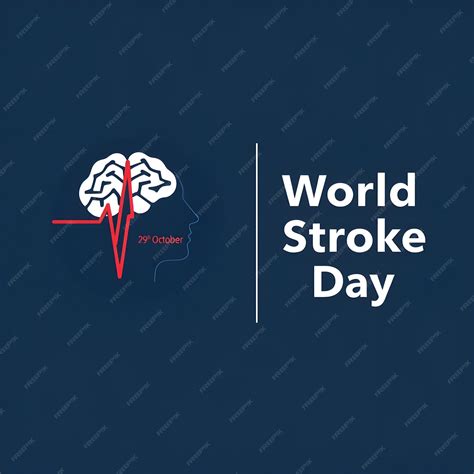 Vector World Stroke Day Poster Banner Logo Design | Premium AI ...