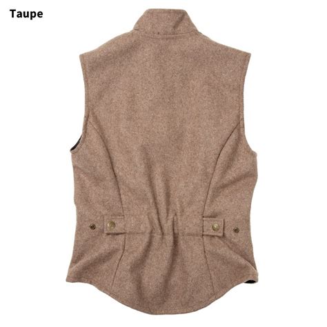 Ladies Cheyenne Wool Vest Taupe 905l Ta