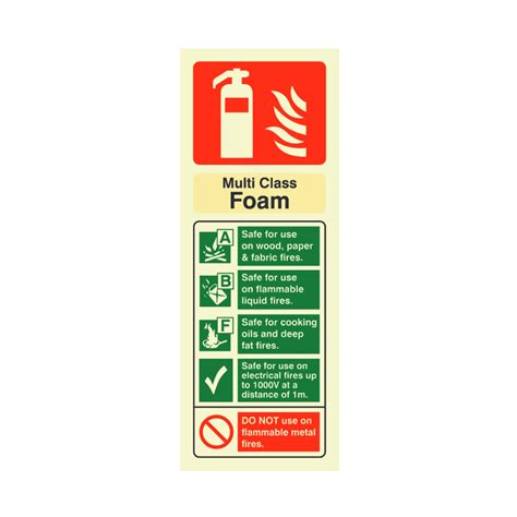 FireShield Multi Use Foam Fire Extinguisher Sign Portrait FPS