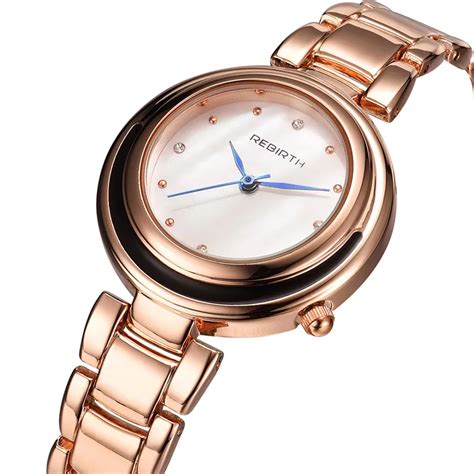 Rebirth Steel Strap Women Watches Fashion Casual Lady Watch Top Brand