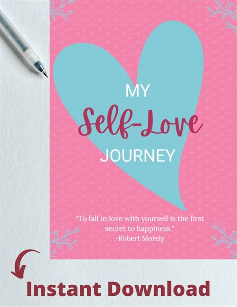 Self Love Printable Workbook Self Care Planner Self Esteem Etsy