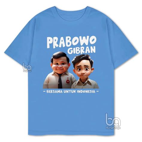 Jual Kaos Prabowo Gibran Presiden V Bersama Untuk Indonesia