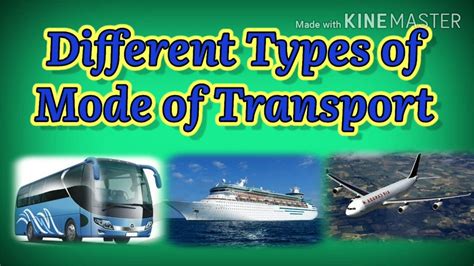 Types Of Mode Of Transport Youtube