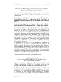 Sequestro Ex Art C P P Di Azienda Prosecuzione Sequestro