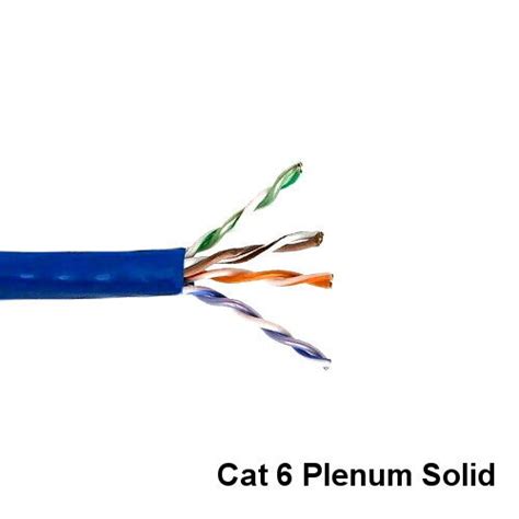 Used Kentek Blue 1000ft Cat6 Plenum CMP Solid Ethernet Bulk Cord 23AWG