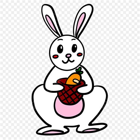 Radishes Clipart Hd Png White Cute Rabbit Clipart Basket Radish