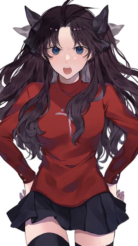 Flustered Tsundere Rin Tohsaka Anime Wallpaper Tohsaka Rin Rin