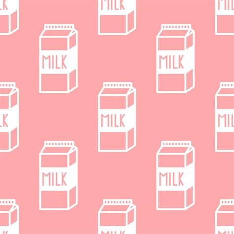 Premium Vector Doodle Milk Box Seamless Vector Pattern