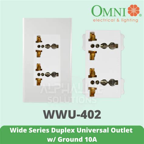 Omni Wide Series Duplex Universal Outlet W Ground Wwu A Shopee