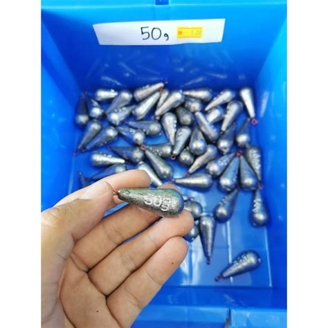 Ready Stok Batu Ladung Pancing Pantai Sinker Sea Bottom Sb Lead