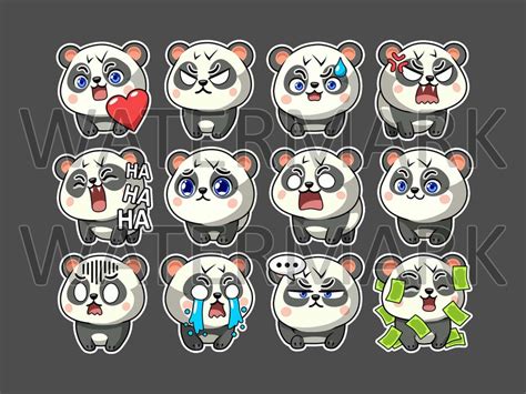 Panda Emotes X For Twitch Discord Emote And Whatsapp Emote Cute