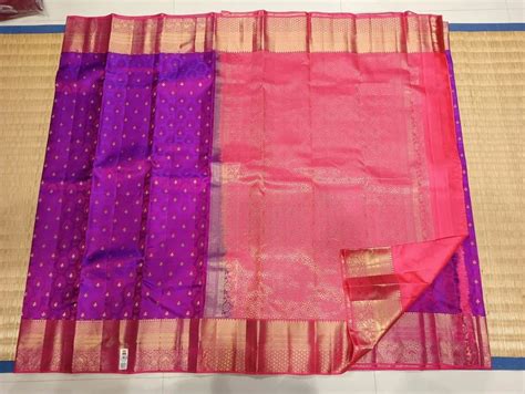 Wedding Wear Pure Kanchipuram Silk Saree With Contrast Pallu Golden