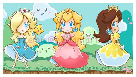 Super Mario Girls by LemiaCrescent on DeviantArt