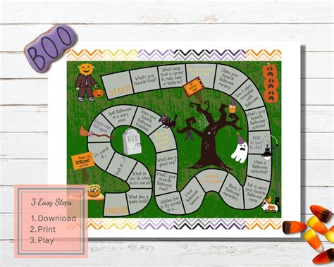 Printable Halloween Board Game for Kids / Halloween School Activity for ...