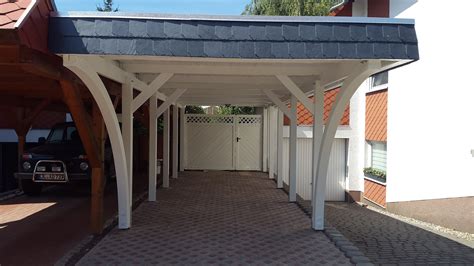 Carport In Weiß Fichte Unbehandelt Vom Kunden Gestrichen Mit