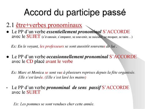 Accord Du Participe Passé Ppt Télécharger