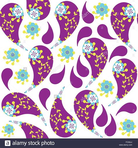 Colorful Paisley Seamless Pattern And Seamless Pattern In Swatch Menu