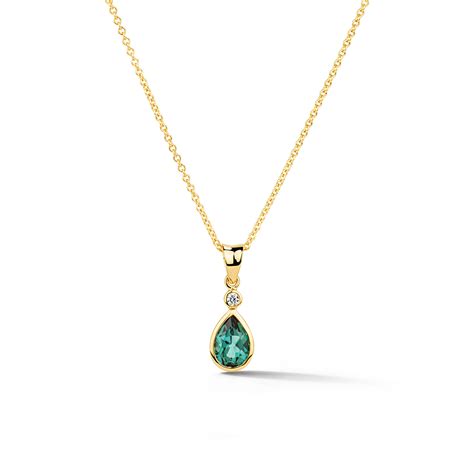 Blue Tourmaline and Diamond Pendant - deJonghe Original Jewelry