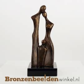 Beeldje Vader Moeder En Kind Gezin Met 1 Kind BBW006br02 Met Of