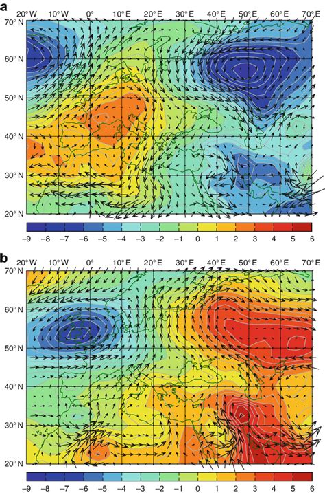 Seasonal JJAS Mean Anomalies Of Geopotential Height Gpm And Wind