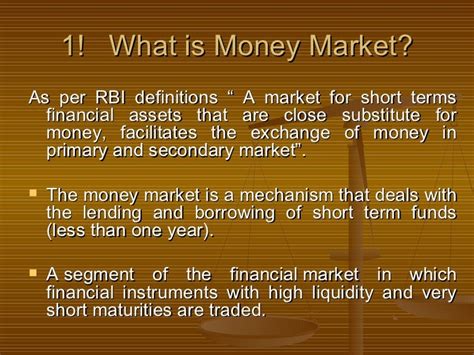 Ppt On Money Market 1