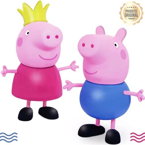 Kit Bonecos Peppa Pig Conjunto Peppa E George 15 Cm Frete grátis