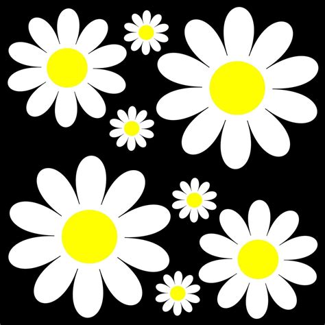 Daisy Flower Set car sticker decal flower graphic transfer