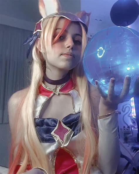 Belo Cosplay Da Ahri Star Guardian De League Of Legends Da Titia Maiii