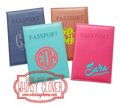 Personalized Passport Cover Monogrammed Passport Holder Soft Etsy