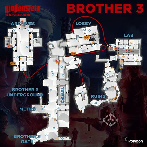 Wolfenstein: Youngblood Brother 3 collectibles map and guide - Polygon