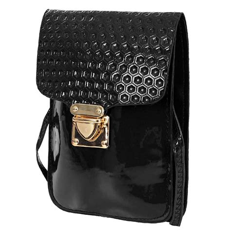 Bolsa Feminina Transversal Crossbody Texturizada Verniz Feira Da