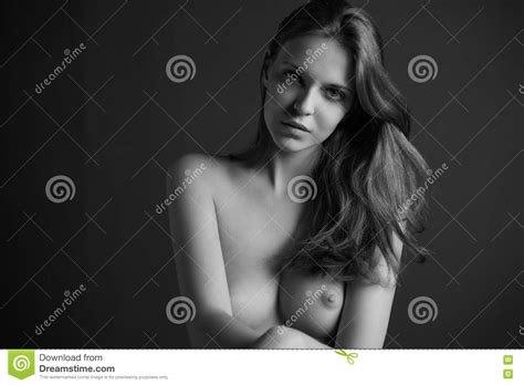 Portrait Of Nude Woman Naked Sensual Beautiful Girl Stock Photo Image Of Adult Dark