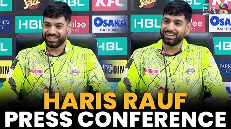 Haris Rauf Press Conference Hbl Psl Mi A Youtube