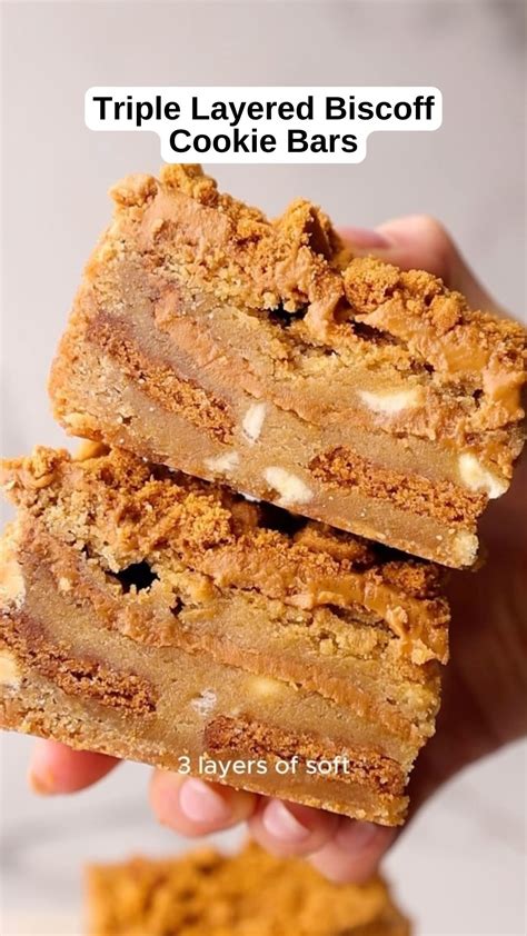 Triple Layered Biscoff Cookie Bars 9am Chef