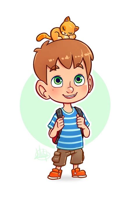 Boy cartoon drawing, Kid character, Little boy drawing