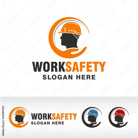 Safety Work Logo Design Vector Template Vector De Stock Adobe Stock