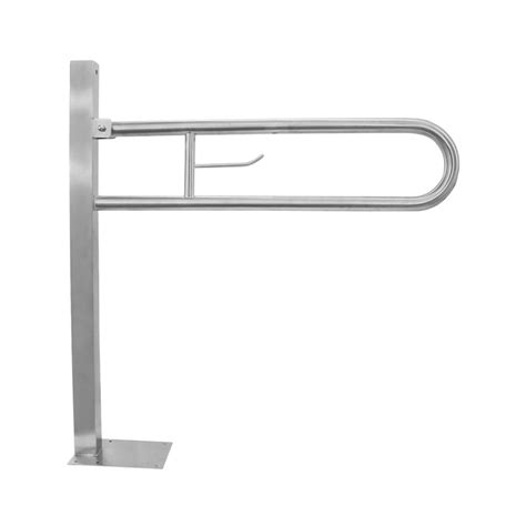 Polish Finished Aisi Stainless Steel Swing Up Grab Bar Floor Anchorage