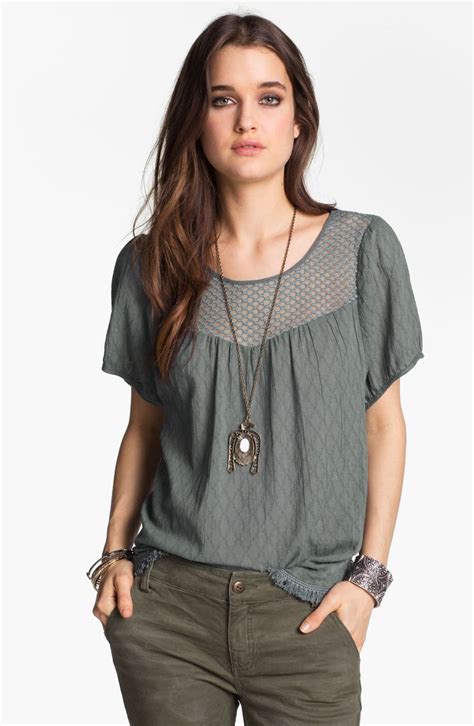 Free People Geo Boho Peasant Top Nordstrom