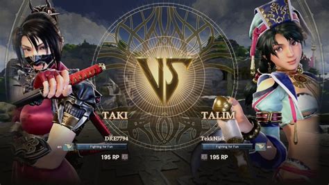 Soul Calibur 6 Taki Dre7794 Vs Talim Tekknick Youtube