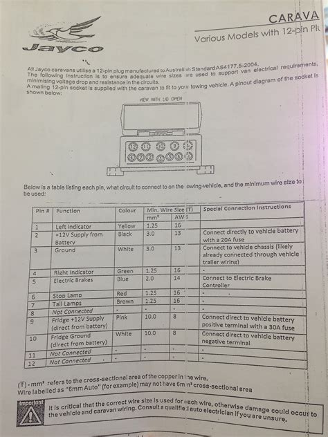 Jayco 12 Pin Trailer Plug Wiring Diagram