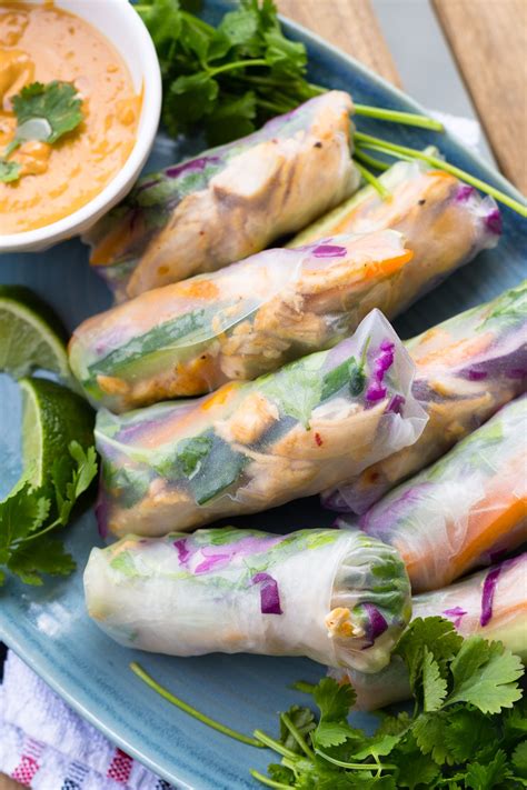 Easy Spring Rolls Healthy Spring Rolls Chicken Spring Rolls