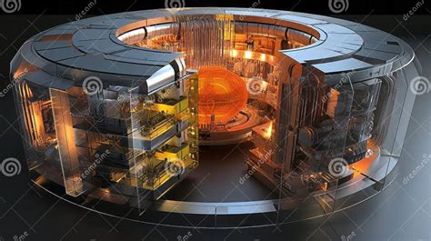 Diagram Of Nuclear Fusion Reactor S Plasma Confinement Stock