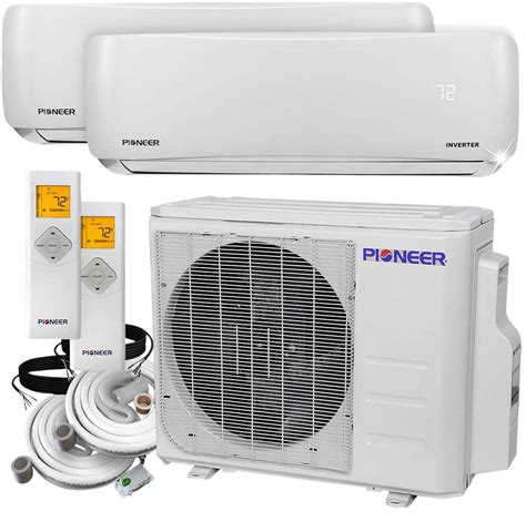 Pioneer Dual Zone 18000 Btu Ductless Mini Split Heat Pump Sylvane