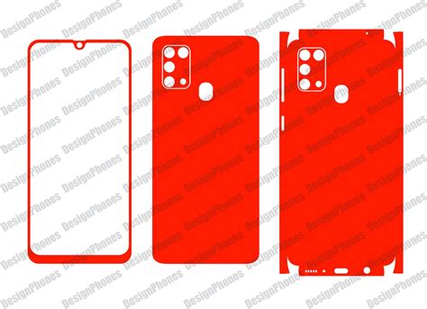 Samsung Galaxy M Skin Cut Template File For Vinyl Cutting Vector