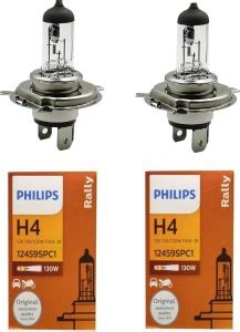 PHILIPS Rally H4 130 100W P43T 12V Xenon Headlight Bulb Pack Of 2