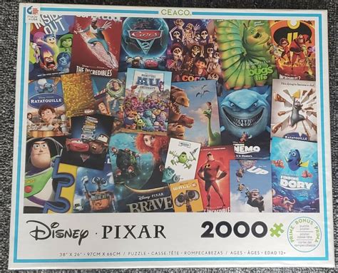 Ceaco Disney Pixar Collage Jigsaw Puzzle 2000 Pieces New In Box Toy