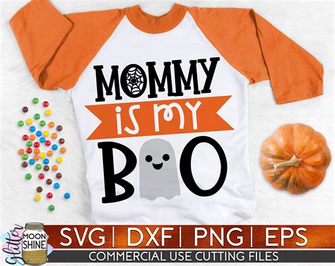 Mommy Is My Boo Halloween Svg Dxf Eps Png Files For Cutting Etsy